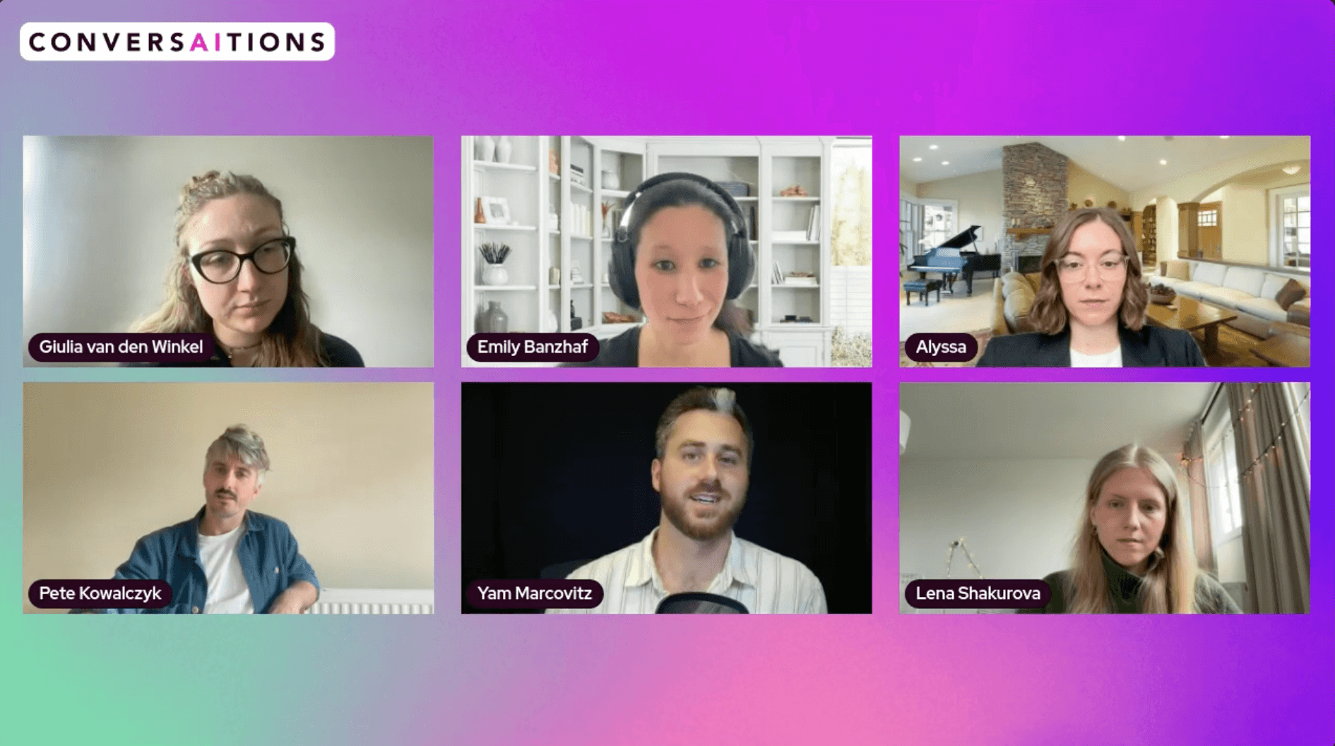Lena among the panelists of the Convers(AI)tions online discussion on GenAI in conversational AI