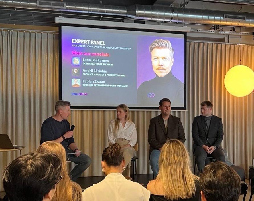 Lena on the Collabix expert panel discussing whether digital colleagues can facilitate real-time collaboration